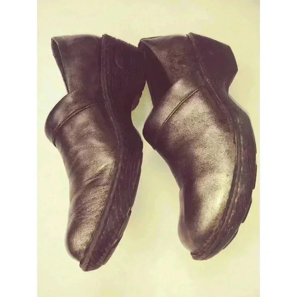 BOC Born Concept Peggy Womans US 8.5 Dark Gray  Leather Slip On Clogs Shoes - Picture 12 of 12